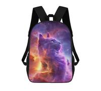 sinyumoney Sac À Dos 3D Cosmic Nebulae Kitten Sac D'école Pour Garçons, Sac À Livres, Sac À Dos Tendance Pour Ordinateur Portable, Sac À Dos Pour Garçons Et Filles 17inch