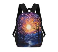 sinyumoney Sac À Dos 3D Dancing Night Stars Sac D'école Pour Garçons, Sac À Livres, Sac À Dos Tendance Pour Ordinateur Portable, Sac À Dos Pour Garçons Et Filles 17inch