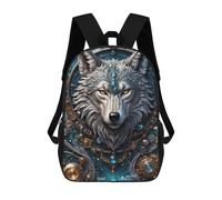 sinyumoney Sac à dos 3D Dawn of Galaxy Couple Impression Daypacks Enfants Casual Sac à dos Sac à dos Sac à dos Sac à dos de voyage Sac à dos Sac à dos Sac à dos Sac, Loup sentinelle lunaire, 17"