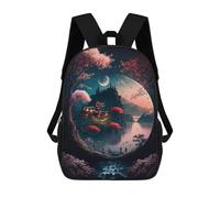 sinyumoney Sac À Dos 3D Fantasy Nature Cherry Blos Sac D'école Pour Garçons, Sac À Livres, Sac À Dos Tendance Pour Ordinateur Portable, Sac À Dos Pour Garçons Et Filles 17inch
