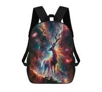 sinyumoney Sac À Dos 3D Galactic Guardian Deer Sac D'école Pour Garçons, Sac À Livres, Sac À Dos Tendance Pour Ordinateur Portable, Sac À Dos Pour Garçons Et Filles 17inch