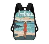 sinyumoney Sac À Dos 3D Iceland Travel Poster Sac D'école Pour Garçons, Sac À Livres, Sac À Dos Tendance Pour Ordinateur Portable, Sac À Dos Pour Garçons Et Filles 17inch