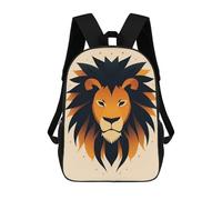 sinyumoney Sac À Dos 3D Majestic Lion Vector Portrait with Bold Mane Sac D'école Pour Garçons, Sac À Livres, Sac À Dos Tendance Pour Ordinateur Portable, Sac À Dos Pour Garçons Et Filles 17inch