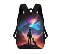 sinyumoney Sac À Dos 3D Man And His Dog Universe Sac D'école Pour Garçons, Sac À Livres, Sac À Dos Tendance Pour Ordinateur Portable, Sac À Dos Pour Garçons Et Filles 17inch
