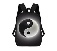 sinyumoney Sac À Dos 3D Modern Style Yin And Yang Sac D'école Pour Garçons, Sac À Livres, Sac À Dos Tendance Pour Ordinateur Portable, Sac À Dos Pour Garçons Et Filles 17inch