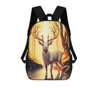 sinyumoney Sac À Dos 3D Painting A Deer Animal Sac D'école Pour Garçons, Sac À Livres, Sac À Dos Tendance Pour Ordinateur Portable, Sac À Dos Pour Garçons Et Filles 17inch