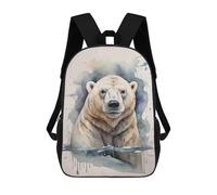 sinyumoney Sac À Dos 3D Polar Bear in Watercolor Sac D'école Pour Garçons, Sac À Livres, Sac À Dos Tendance Pour Ordinateur Portable, Sac À Dos Pour Garçons Et Filles 17inch