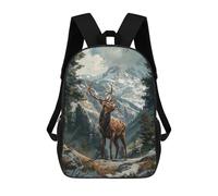 sinyumoney Sac À Dos 3D Pour Enfants A Deer in The Forest Sacs Imprimés Sac D'école Sac À Dos Léger Sac À Dos Tendance Et Amusant Pour Enfants 17inch