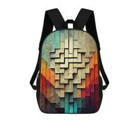 sinyumoney Sac À Dos 3D Pour Enfants Abstract Geometric I Sacs Imprimés Sac D'école Sac À Dos Léger Sac À Dos Tendance Et Amusant Pour Enfants 17inch