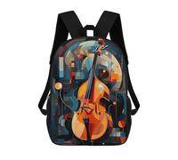 sinyumoney Sac À Dos 3D Pour Enfants Abstract Jazz Art Sacs Imprimés Sac D'école Sac À Dos Léger Sac À Dos Tendance Et Amusant Pour Enfants 17inch
