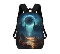 sinyumoney Sac À Dos 3D Pour Enfants Alien Space Landscape Sacs Imprimés Sac D'école Sac À Dos Léger Sac À Dos Tendance Et Amusant Pour Enfants 17inch