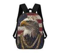 sinyumoney Sac À Dos 3D Pour Enfants American Bald Eagle Sacs Imprimés Sac D'école Sac À Dos Léger Sac À Dos Tendance Et Amusant Pour Enfants 17inch