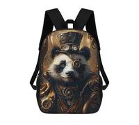 sinyumoney Sac À Dos 3D Pour Enfants Animal Steampunk Panda Sacs Imprimés Sac D'école Sac À Dos Léger Sac À Dos Tendance Et Amusant Pour Enfants 17inch