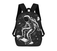 sinyumoney Sac À Dos 3D Pour Enfants Astronaut on A Skateboard Sacs Imprimés Sac D'école Sac À Dos Léger Sac À Dos Tendance Et Amusant Pour Enfants 17inch