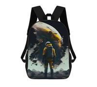 sinyumoney Sac À Dos 3D Pour Enfants Astronaut on Alien Planet -8 Sacs Imprimés Sac D'école Sac À Dos Léger Sac À Dos Tendance Et Amusant Pour Enfants 17inch