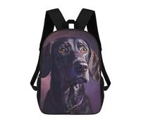 sinyumoney Sac À Dos 3D Pour Enfants Black Dog Portrait Sacs Imprimés Sac D'école Sac À Dos Léger Sac À Dos Tendance Et Amusant Pour Enfants 17inch
