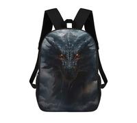 sinyumoney Sac À Dos 3D Pour Enfants Black Dragon in Clouds Sacs Imprimés Sac D'école Sac À Dos Léger Sac À Dos Tendance Et Amusant Pour Enfants 17inch