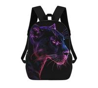 sinyumoney Sac À Dos 3D Pour Enfants Black Panther Neon Animal Sacs Imprimés Sac D'école Sac À Dos Léger Sac À Dos Tendance Et Amusant Pour Enfants 17inch