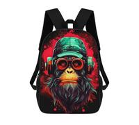 sinyumoney Sac À Dos 3D Pour Enfants Chill Monkey -9 Sacs Imprimés Sac D'école Sac À Dos Léger Sac À Dos Tendance Et Amusant Pour Enfants 17inch