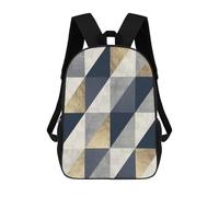 sinyumoney Sac À Dos 3D Pour Enfants Collage of Textures 01 Sacs Imprimés Sac D'école Sac À Dos Léger Sac À Dos Tendance Et Amusant Pour Enfants 17inch