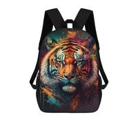 sinyumoney Sac À Dos 3D Pour Enfants Color Splash Tiger Sacs Imprimés Sac D'école Sac À Dos Léger Sac À Dos Tendance Et Amusant Pour Enfants 17inch