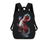 sinyumoney Sac À Dos 3D Pour Enfants Colorful Betta Fish Sacs Imprimés Sac D'école Sac À Dos Léger Sac À Dos Tendance Et Amusant Pour Enfants 17inch