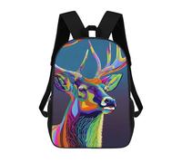 sinyumoney Sac À Dos 3D Pour Enfants Colorful Deer Animals Sacs Imprimés Sac D'école Sac À Dos Léger Sac À Dos Tendance Et Amusant Pour Enfants 17inch