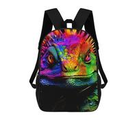sinyumoney Sac À Dos 3D Pour Enfants Colorful Iguana Sacs Imprimés Sac D'école Sac À Dos Léger Sac À Dos Tendance Et Amusant Pour Enfants 17inch