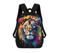 sinyumoney Sac À Dos 3D Pour Enfants Colorful Lion With Drips Sacs Imprimés Sac D'école Sac À Dos Léger Sac À Dos Tendance Et Amusant Pour Enfants 17inch