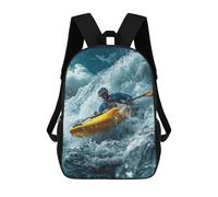 sinyumoney Sac À Dos 3D Pour Enfants Conquering The Rapids Sacs Imprimés Sac D'école Sac À Dos Léger Sac À Dos Tendance Et Amusant Pour Enfants 17inch