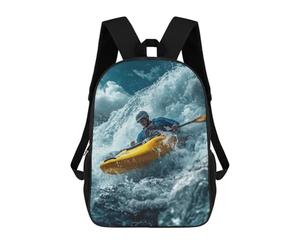 sinyumoney Sac À Dos 3D Pour Enfants Conquering The Rapids Sacs Imprimés Sac D'école Sac À Dos Léger Sac À Dos Tendance Et Amusant Pour Enfants 17inch