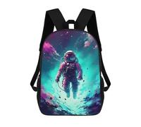 sinyumoney Sac À Dos 3D Pour Enfants Cosmic Astronaut Journey-2 Sacs Imprimés Sac D'école Sac À Dos Léger Sac À Dos Tendance Et Amusant Pour Enfants 17inch