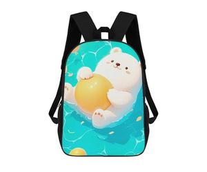 sinyumoney Sac À Dos 3D Pour Enfants Cute Bear Floating Balls Sacs Imprimés Sac D'école Sac À Dos Léger Sac À Dos Tendance Et Amusant Pour Enfants 17inch