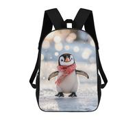 sinyumoney Sac À Dos 3D Pour Enfants Cute Penguin in Red Scarf Sacs Imprimés Sac D'école Sac À Dos Léger Sac À Dos Tendance Et Amusant Pour Enfants 17inch