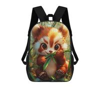 sinyumoney Sac À Dos 3D Pour Enfants Cute Red Panda Eating Bamboo Sacs Imprimés Sac D'école Sac À Dos Léger Sac À Dos Tendance Et Amusant Pour Enfants 17inch