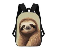 sinyumoney Sac À Dos 3D Pour Enfants Cute Sloth Pixel Art Sacs Imprimés Sac D'école Sac À Dos Léger Sac À Dos Tendance Et Amusant Pour Enfants 17inch