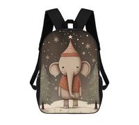 sinyumoney Sac À Dos 3D Pour Enfants Cute Xmas Elephant Sacs Imprimés Sac D'école Sac À Dos Léger Sac À Dos Tendance Et Amusant Pour Enfants 17inch