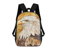 sinyumoney Sac À Dos 3D Pour Enfants Eagle Animal Gold Sacs Imprimés Sac D'école Sac À Dos Léger Sac À Dos Tendance Et Amusant Pour Enfants 17inch