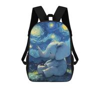 sinyumoney Sac À Dos 3D Pour Enfants Elephant Under Starry Night Sky Sacs Imprimés Sac D'école Sac À Dos Léger Sac À Dos Tendance Et Amusant Pour Enfants 17inch