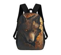 sinyumoney Sac À Dos 3D Pour Enfants Eyes of Eternity Wolf Sacs Imprimés Sac D'école Sac À Dos Léger Sac À Dos Tendance Et Amusant Pour Enfants 17inch