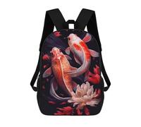 sinyumoney Sac À Dos 3D Pour Enfants Fat Koi Fish Sacs Imprimés Sac D'école Sac À Dos Léger Sac À Dos Tendance Et Amusant Pour Enfants 17inch