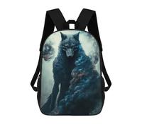 sinyumoney Sac À Dos 3D Pour Enfants Fiery Wolf Spirit Sacs Imprimés Sac D'école Sac À Dos Léger Sac À Dos Tendance Et Amusant Pour Enfants 17inch
