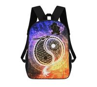 sinyumoney Sac À Dos 3D Pour Enfants Fire And Ice Sacs Imprimés Sac D'école Sac À Dos Léger Sac À Dos Tendance Et Amusant Pour Enfants 17inch