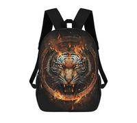 sinyumoney Sac À Dos 3D Pour Enfants Flaming Tiger Artwork Sacs Imprimés Sac D'école Sac À Dos Léger Sac À Dos Tendance Et Amusant Pour Enfants 17inch
