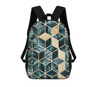 sinyumoney Sac À Dos 3D Pour Enfants Floral And Gold IV Sacs Imprimés Sac D'école Sac À Dos Léger Sac À Dos Tendance Et Amusant Pour Enfants 17inch