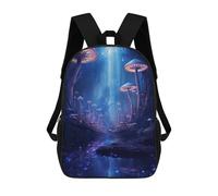 sinyumoney Sac À Dos 3D Pour Enfants Forest of Magic Mushrooms Sacs Imprimés Sac D'école Sac À Dos Léger Sac À Dos Tendance Et Amusant Pour Enfants 17inch
