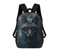 sinyumoney Sac À Dos 3D Pour Enfants Fox in Black Smoke Sacs Imprimés Sac D'école Sac À Dos Léger Sac À Dos Tendance Et Amusant Pour Enfants 17inch