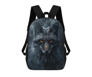 sinyumoney Sac À Dos 3D Pour Enfants Fox in Black Smoke Sacs Imprimés Sac D'école Sac À Dos Léger Sac À Dos Tendance Et Amusant Pour Enfants 17inch