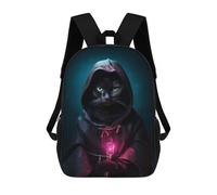 sinyumoney Sac À Dos 3D Pour Enfants Funny Black Cat Glow Lamp Sacs Imprimés Sac D'école Sac À Dos Léger Sac À Dos Tendance Et Amusant Pour Enfants 17inch
