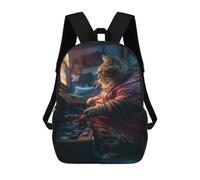 sinyumoney Sac À Dos 3D Pour Enfants Funny Fat Hacker Cat Nerd Sacs Imprimés Sac D'école Sac À Dos Léger Sac À Dos Tendance Et Amusant Pour Enfants 17inch